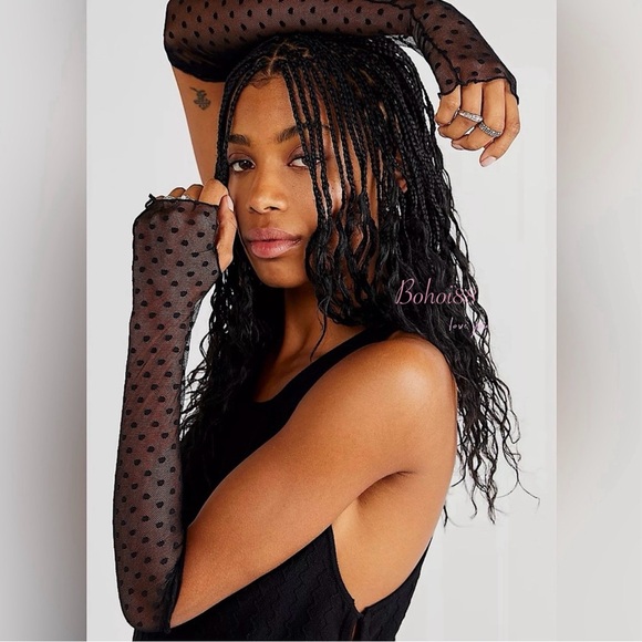 NEW Free People Coucou Lola Swiss Dot Gloves - Picture 5 of 5